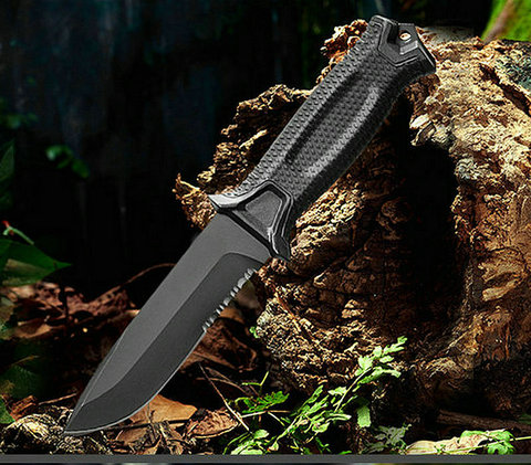 Trskt Fixed Blade Knife 12c27 Steel Blade Fiberglass Handle  Nylon Sheath Hunting Knife Survival Camping Outdoor Tool Dropship ► Photo 1/6