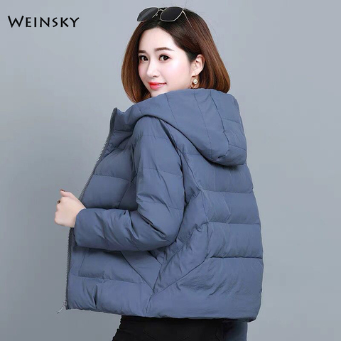 Spring And Autumn Warm Women Jacket Down Cotton Padded Jacket New Fashion Female Outwear Parkas ► Photo 1/6