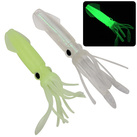 5Pcs/lot Fishing Soft Lure 10.5cm/8g Luminous Rainbow Squid Jig Fishing Lures Octopus Calamar For Sea Fishing Wobbler Bait ► Photo 1/6