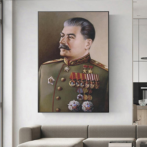 HD Print Joseph Stalin Portrait Wall Art Canvas Painting Posters Prints Wall Pictures for Living Room Home Decor Artwork Cuadros ► Photo 1/6