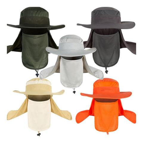 Unisex Sun UV Protectiom Mesh Bucket Hat Detachable Neck Face Flap Boonie Hat  Mesh Bucket Hat Detachable Neck Face Flap Boonie ► Photo 1/6