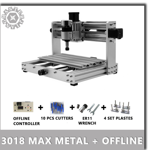 CNC 3018 Max Metal GRBL control with 200W Spindle offline control,3 Axis pcb Milling Laser machine, metal body, Diy Wood Router ► Photo 1/6