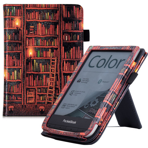 BOZHUORUI Case for PocketBook 606/616/627/628/632/633 e-Readers - with Stand/Hand Strap/Magnetic Closure and Auto Sleep/Wake ► Photo 1/6