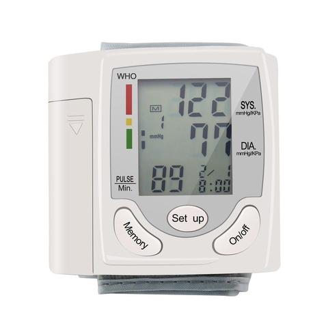 Automatic LCD Digital Wrist Blood Pressure Monitor Heart Pulse Measure High Selling ► Photo 1/6