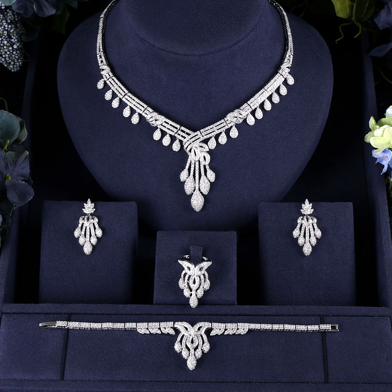 Hotsale African 4pcs Bridal Jewelry Sets New Fashion Dubai Jewelry