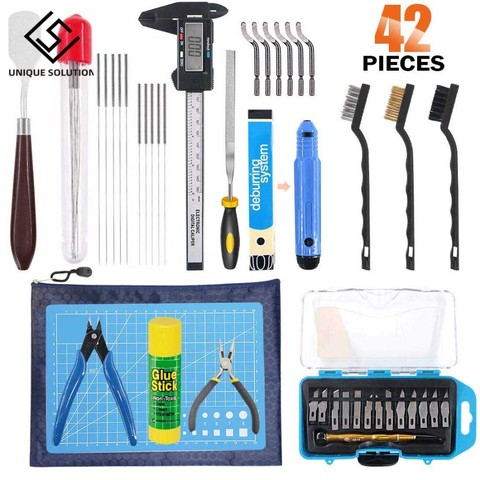 42 Pieces 3D Print Tool Kit Includes Debur Tool Cleaning Removal Tool with Storage Bag 3D Printer Tool Set for Cleaning ► Photo 1/4