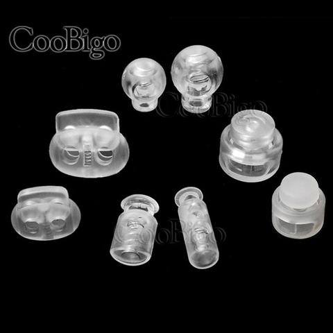 10pcs Cord Lock Plastic Stopper Cord Ends Toggles Clip Buckle Transparent Clear Frost Shoelace Sportswear DIY Bag Accessories ► Photo 1/6