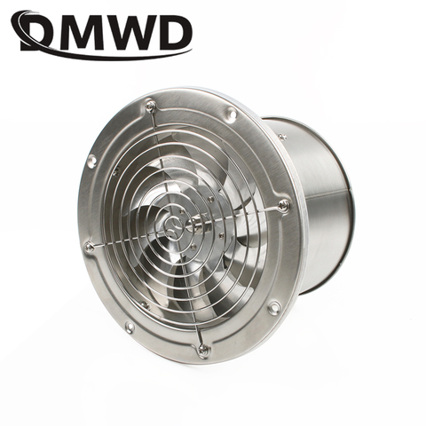 DMWD 6 Inch Stainless Steel Exhaust Fan 6'' Toilet Kitchen Bathroom Hanging Wall Window Duct Fan Air Ventilator Extractor Blower ► Photo 1/5