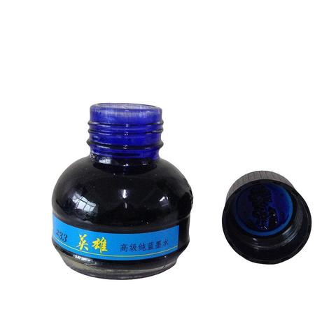 60ml Bottled Blue Fountain Pen Ink Hero 233 Writing School Ink Glass Office Stationery Smooth Fountain Student Refill Suppl Q0T6 ► Photo 1/6