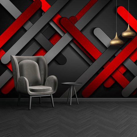 Custom 3D Mural Wallpaper Wall Painting Modern Abstract Geometric Lines Creative Hotel Bedroom Background Photo Wallpaper Walls ► Photo 1/6