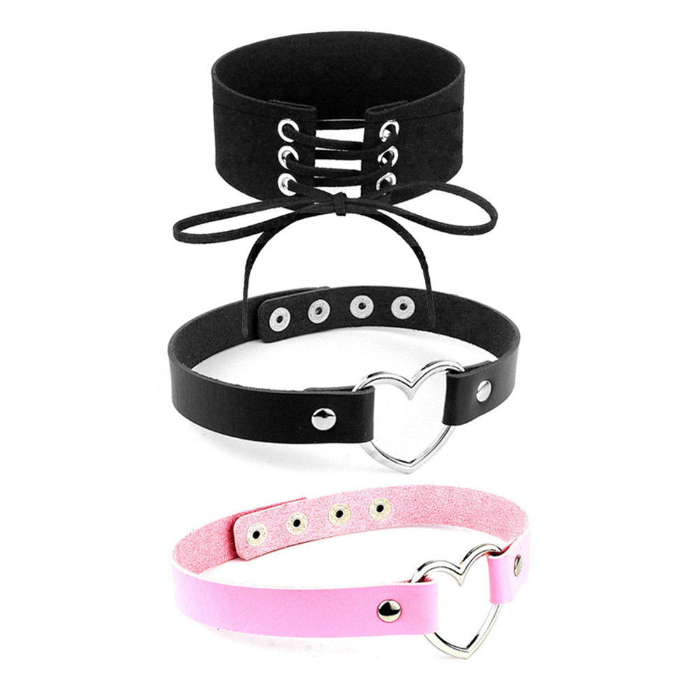 Pink Vintage Goth Choker Collar Punk Goth Collar Choker for Women