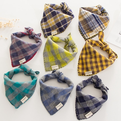 Plaid Dog Bandana Scarfs for Puppy Small Medium Large Dogs Plaid Reversible Pets Bandanas Accessories Bibs Kerchief Set ► Photo 1/6