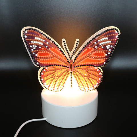 New lamp DIY LED Diamond Painting Night Light Butterfly Cross Stitch Diamond Embroidery Special Shape Home Wedding Decoration ► Photo 1/6