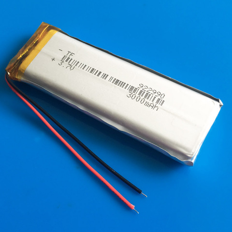 3.7V 3000mAh lithium polymer lipo rechargeable battery 922990 for GPS DVD PDA PAD power bank Tablet PC e-book camera tablet ► Photo 1/1