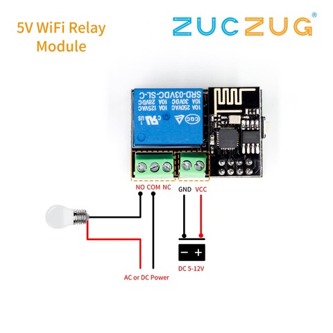 ESP8266 ESP-01S 5V WiFi Relay Module Things Smart Home Remote Control Switch for Arduino Phone APP ESP01S Wireless WIFI Module ► Photo 1/6