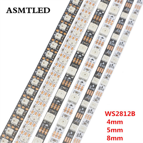 1-5m Narrow DC 5V WS2812B Led Strip light Individually Addressable WS2812 Smart 5mm 5050 4mm 8mm 3535 RGB Led pixel strips Light ► Photo 1/6