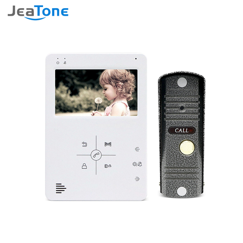 Video Door Phone Intercom 1200TVL Pinhole Camera 4.3/7 Inch Monitor Video Record Unlock Door Home Security Access Control System ► Photo 1/6