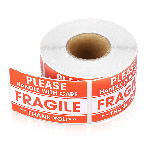 Buy Online 100 0pcs Fragile Stickers Please Handle With Care Thank You Warning Labels For Goods Decoration Alitools