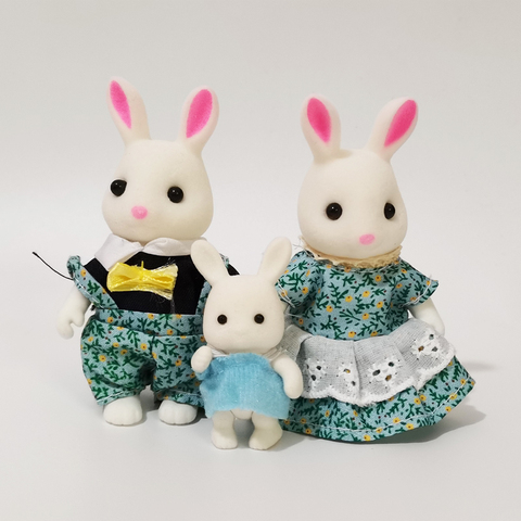 Forest Animal Family 1:12 Dollhouse Furniture Mini Rabbit Bear Figure Toy Dolls Kids Gifts ► Photo 1/6