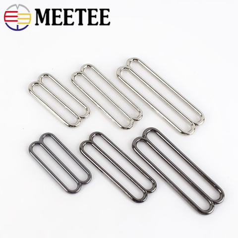 Meetee 10pcs 30/38/50mm Metal Tri-Glide Adjust Buckles Clasp Bra O Ring Sliders Strap Buckle DIY Belt Hook Garment Sew Accessory ► Photo 1/6