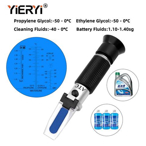 Antifreeze Refractometer For Glycol Antifreeze Coolant And Battery Acid  Point