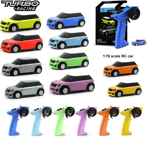 Turbo Racing 1:76 Colorful RC Car Mini Full Proportional With Remote Electric RTR Kit Control Toys For Kids and Adults ► Photo 1/6