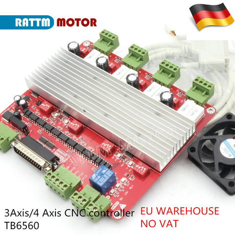 EU Delivery! High speed Optocoupler 3Axis or 4 Axis CNC controller TB6560 stepper motor driver board & DB25 bable ► Photo 1/6