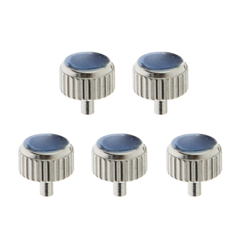 5PCS Silver Dome Flat Head Steel 5mm/6mm Inner Diameter of Pores: 2mm for Watch Repair ► Photo 1/6