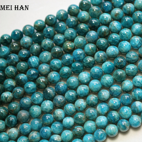 Meihan Free shipping natural (2strands/set) 6mm+-0.2 Apatite smooth round charm gem stone for jewelry making ► Photo 1/1