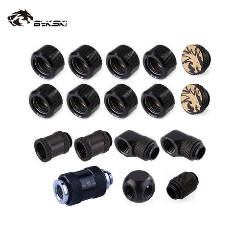 BYKSKI Fitting 90 Degree Hard Tube Fittings Water Cooling Pc Computer Accessories Water Cooling Kit DIY G'1/4 Thread Accessories ► Photo 1/6