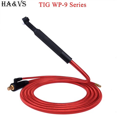 WP9 TIG Welding Torch Gas-Electric Integrated Rubber Hose Cable Wires 5/8 UNF Quick Connector 4M 35-50 Euro Connector 13Ft ► Photo 1/6