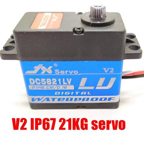 DC5821LV V2 Waterproof JX servo 21KG metal gear 1/8 1/10 RC car boat Scaler Buggy Crawler TRAXAS TRX-4 RC4WD baja 5c SCX10 D90 ► Photo 1/6