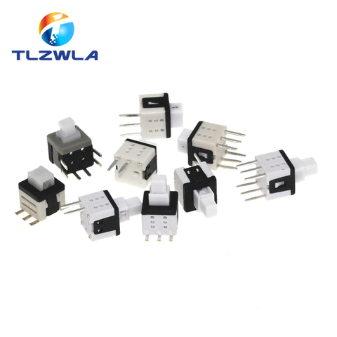 10pcs 5.8*5.8mm Self Locking Push Tactile Power Micro Switch Kit 2 3 6 Pin Button Switches 5.8x5.8 ► Photo 1/6