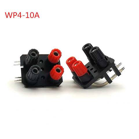 2Pcs/lot WP External Banana jack 4Pin Speaker Amplifier Wire Clip Audio Socket WP4-10A 4 bit Bent feet Terminal Switch clamp ► Photo 1/6