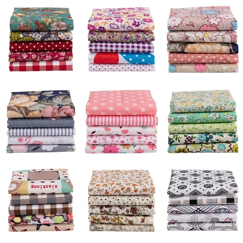 Printed Cotton Fabric Children Patchwork Fabric Floral Quilted Cloth For DIY Handmade Crafts  25*25cm/Pc TJ0537-c ► Photo 1/5