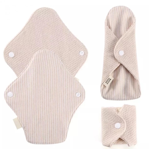 180 x 65mm Reusable Cotton Menstrual Pads Sanitary Napkins Washable Menstrual Sanitary Pad Women Cloth Menstrual Pad Period Pads ► Photo 1/6