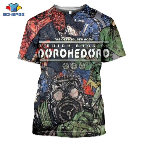 Dorohedoro Japan Anime Men's T-shirt 3D Print Dark Horror Mask Tshirt Women Summer Harajuku Top Blood Skull Comic Graffiti Tees ► Photo 1/6