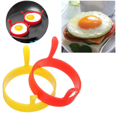 Silicone Round Egg Rings Pancake Mold Ring W Handles Nonstick Fried Frying Egg Pancake Maker High quality Free shipping ► Photo 1/2