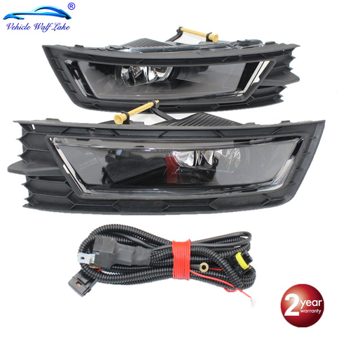 For Skoda Octavia Mk3 A7 5E Sedan & Combi 2013 2014 2015 2016 Front Bumper Fog Light Fog Lamp Grille Trim And Fog Lamp Wire ► Photo 1/6