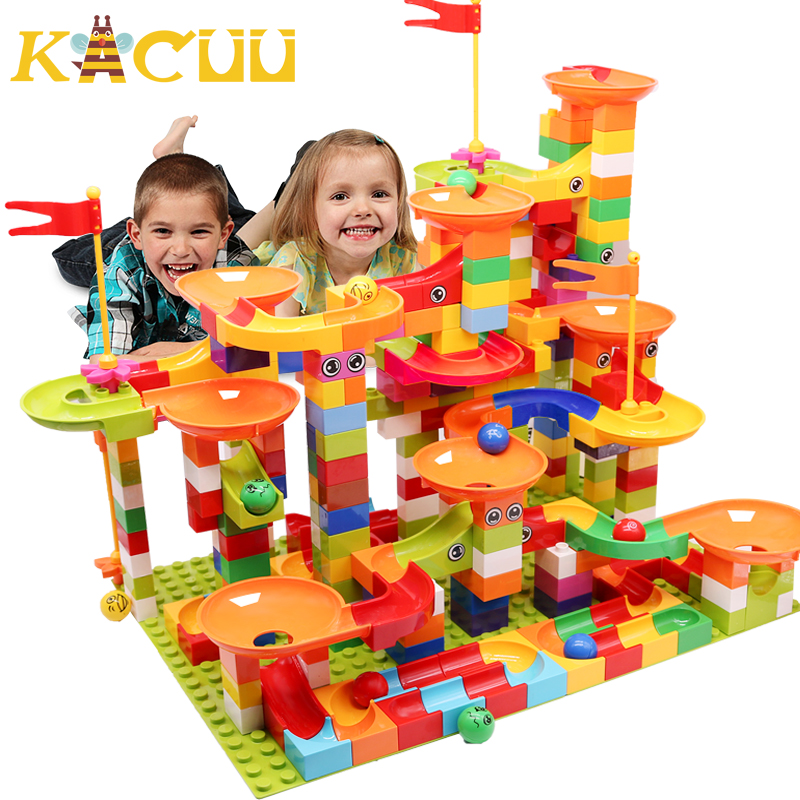 Marble Race Run Block Big Size Compatible Duploed Building Blocks