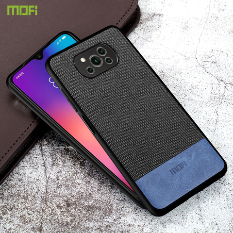 For POCO X3 NFC Case Fabirc Leather Back Cover POCO X3 Case For Xiaomi Poco X3 Shockproof Cover Luxury Bussiness Style Fundas ► Photo 1/6