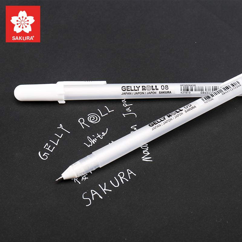3pcs/Lot Japan Sakura Gelly Roll Gel Ink Pen Set Gold White Silver Metallic  Sketch Highlight