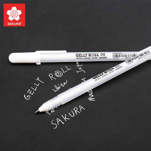 Sakura Gelly Roll Gel Pen White Color 0.5 mm 0.8 mm 1.0 mm Japan ► Photo 1/3