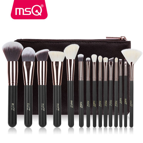 MSQ Rose Gold 7PCS 15PCS Makeup Brushes Set Powder Foundation Eyeshadow Make Up Brush Kits Natural & Synthetic Hair Makeup Tools ► Photo 1/6