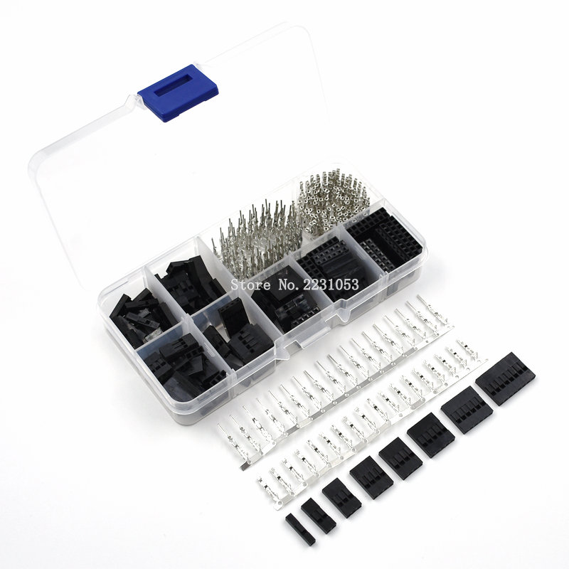 310pcs 2.54mm Male Female Wire Jumper Pin Header Connector Kit Housing