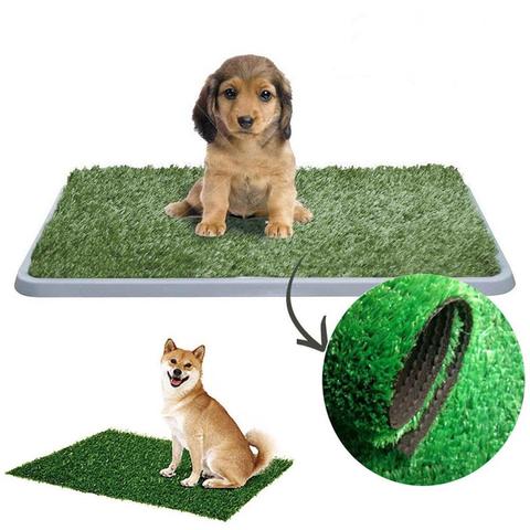 Pet Dog Cat Artificial Grass Toilet Mat Indoor Potty Trainer Grass Turf Pad Pet Supplies ► Photo 1/6