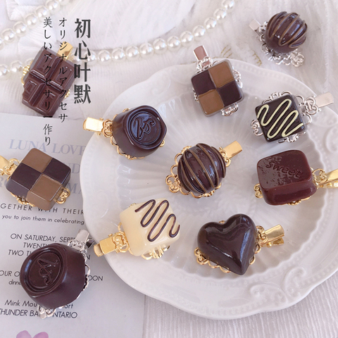 Japanese and Korean chocolate Japanese girl lolita hair jewelry edge clip hairpin ► Photo 1/4