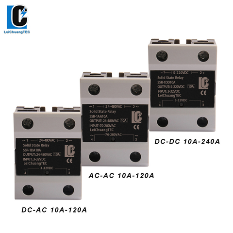SSR  DC TO AC  Single Phase Solid State Relay 10A 25A 40A 60A 80A 100A 120A 200DD 240DD DC-DC ► Photo 1/6