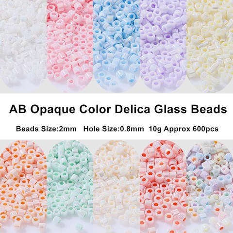 2mm Miyuki Delica Glass Japanes Beads AB Opaque Seed Beads Charms For Jewelry Making Necklace Bracelet Diy Supplies Accessories ► Photo 1/6
