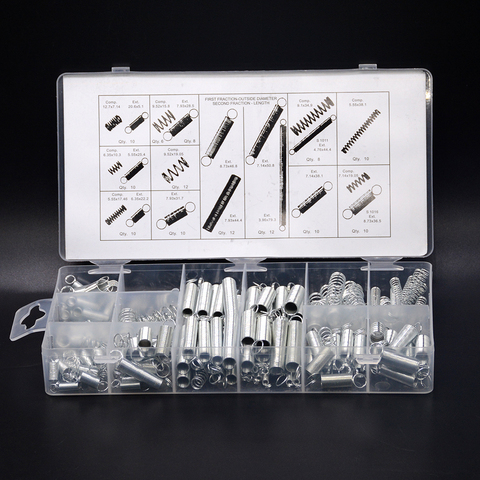 200PCS/set hardware Tension spring compression spring set in box 20 Size Springs Assortment ► Photo 1/6